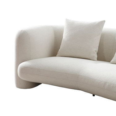 Contemporary Marin curved couch by Soho Concept with deep seat and soft texture