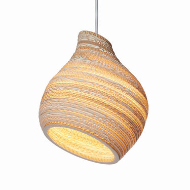 Handcrafted Nest Scraplight | Modern Recycled Cardboard Pendant by Graypants