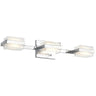 Chromel Kamden 3 Light Wall Light, die-cast metal frame, modern bath design