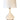 Modern Lantern Bartlett Ivory Crackle Cordless Table Lamp with Linen Shade