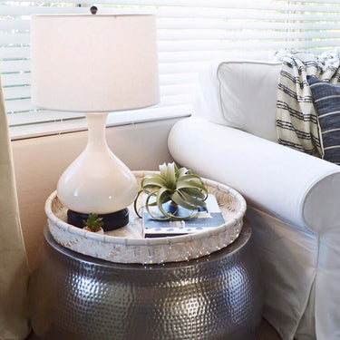 Designer Cordless Ceramic Table Lamp for Bedroom Nightstand