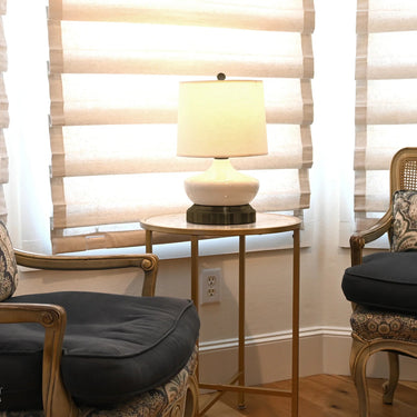Elegant Ivory Black Table Lamp