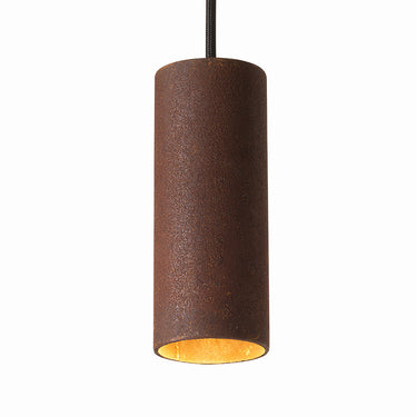 Roest tube pendant light in natural rust finish - VanJoost design