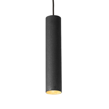 Detail view of GU10 lamp base inside Roest modern steel pendant