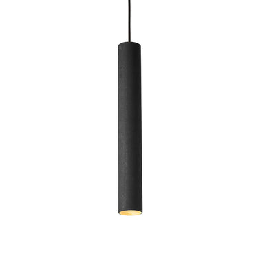 Minimalist zinc finish steel cylinder pendant light - Roest by VanJoost