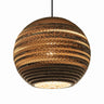 Moon 10 pendant in Natural recycled cardboard finish, Graypants Scraplights