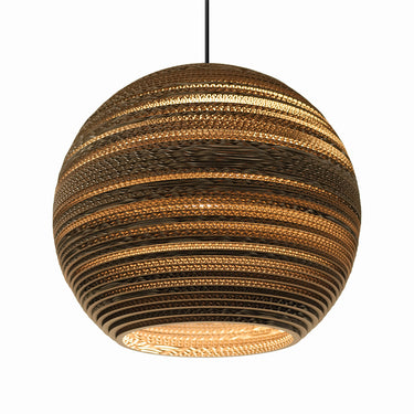 Modern Sustainable Pendant Lighting - Moon Cardboard Lamp