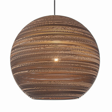 Warm Ambient Light Fixture - Recycled Moon Pendant by Graypants