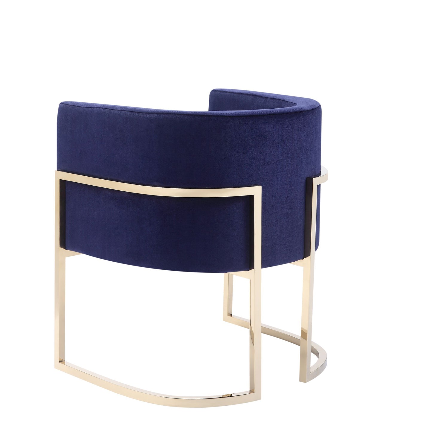 VIG Furniture Modrest Betsy Navy Blue Velvet Gold Kids Chair 5