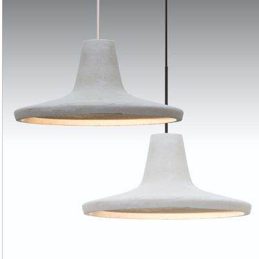 Low voltage LED pendant light with industrial-inspired concrete shade