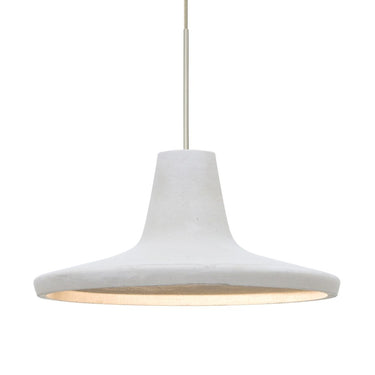 Contemporary white concrete shade pendant light for dining room lighting