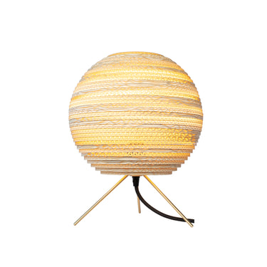 Graypants Sustainable Lighting - Moon Table Lamp with Brass Elements