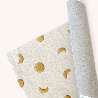 Cream & Gold Moons Rug by Maison Deux, photo 2