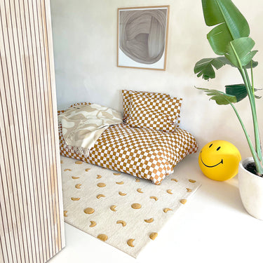 Cream & Gold Moons Rug by Maison Deux, photo 3