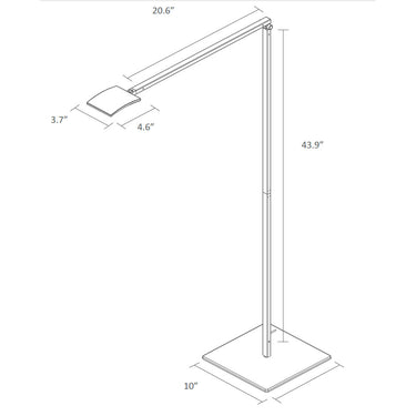 Energy-efficient LED floor lamp with tunable white light for home offices