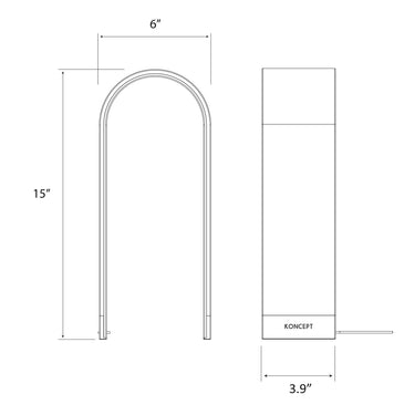 Koncept Mr. N Tall LED desk lamp with USB charging port and touch dimmer