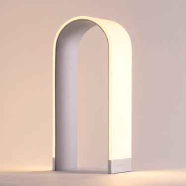 Modern arch-shaped LED table lamp for bedroom and home office lighting