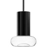 Clear acrylic mushroom-shaped pendant light for kitchen island lighting