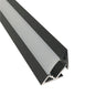 Nora Lighting 4-Ft Corner Channel, Black Plastic Diffuser And End Caps Included 