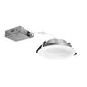 Nora Lighting 4" Contractor Series Can-Less LED Downlight With Deep Reflector, Selectable Cct, Matte Powder White 12-Pack 