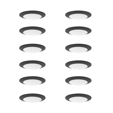 Nora 6" Contractor Series LED Flush Mount Disk Light, Selectable CCT (12-Pack) detail photo