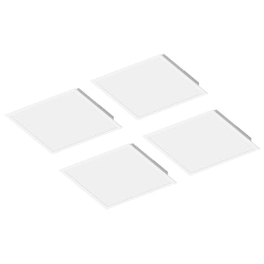 Nora Lighting 2'X2' Contractor Series LED Backlit Panel With Selectable Lumens & CCT 3000/3500/4000K, White 4-Pack 