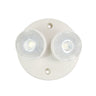 Nora Lighting Emergency LED Dual Head Remote, Wide Lens, 2X 1W, 90Lm, White 