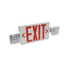 Nora Lighting Led Exit And Emergency Combination With Adjustable Heads, Battery Backup, Red Letters / White Housing 