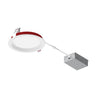 Nora Lighting 6" Fire Rated Can-Less Baffled LED Downlight, Selectable Cct, 1500Lm / 15W, Matte Powder White Finish 