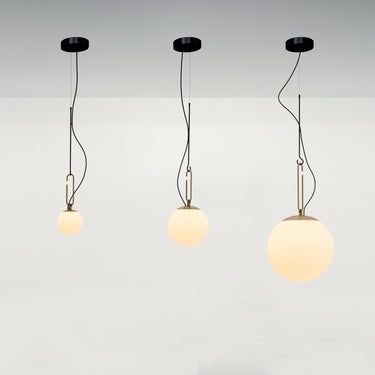Minimalist hanging ceiling lamp NH 14 Artemide with dimmable LED