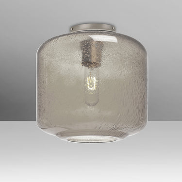 Niles 10 in Smoke Bubble glass, straight-on | Besa Lighting