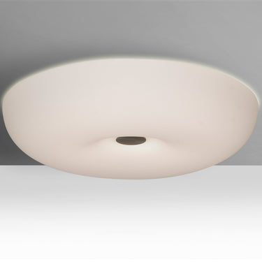 Nimbus 16 with satin nickel center cap, front view | Besa Lighting