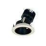 Nora Lighting 4" Iolite LED Round Adjustable Deep Reflector, 1500Lm/2000Lm Varies By Housing, 3500K, Black Reflector / White Flange 