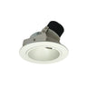 Nora Lighting 4" Iolite LED Round Adjustable Deep Reflector, 10-Degree Optic, 850Lm / 12W, 2700K, White Reflector / White Flange 