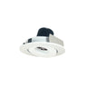 Nora Lighting 4" Iolite LED Round Adjustable Gimbal, 10-Degree Optic, 850Lm / 12W, 3000K, Matte Powder White Finish 