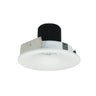 Nora Lighting 4" Iolite LED Round Bullnose, 800Lm / 14W, 5000K, Matte Powder White Finish 