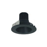 Nora Lighting 4" Iolite LED Round Reflector, 10-Degree Optic, 850Lm / 12W, 3000K, Black Reflector / Black Flange 