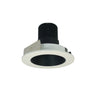 Nora Lighting 4" Iolite LED Round Reflector, 1000Lm / 14W, 5000K, Black Reflector / White Flange 