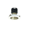 Nora Lighting 4" Iolite LED Round Reflector, 10-Degree Optic, 850Lm / 12W, 3000K, Champagne Haze Reflector / Matte Powder White Flange 