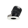 Nora Lighting 4" Iolite LED Round Adjustable Pinhole, 1500Lm/2000Lm/2500Lm Varies By Housing, 3000K, Black Pinhole / Matte Powder White Flange 