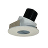 Nora Lighting 4" Iolite LED Round Adjustable Pinhole, 1000Lm / 14W, 3500K, White Pinhole / White Flange 