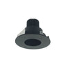 Nora Lighting 4" Iolite LED Round Pinhole, 10-Degree Optic, 800Lm / 12W, 3500K, Black Pinhole / Black Flange 