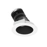 Nora Lighting 4" Iolite LED Round Adjustable Slot, 1500Lm/2000Lm Varies By Housing, Comfort Dim, Black Reflector / Matte Powder White Flange 