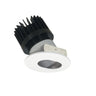 Nora Lighting 4" Iolite LED Round Adjustable Slot Aperture, 1500Lm/2000Lm/2500Lm Varies By Housing, 5000K, Haze Slot Aperture / Matte Powder White Flange 