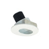 Nora Lighting 4" Iolite LED Round Adjustable Slot Aperture, 10-Degree Optic, 750Lm / 12W, 3000K, Matte Powder White Slot Aperture / Matte Powder White Flange 