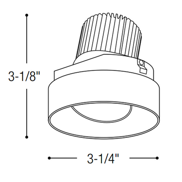 Nora Lighting 4" Iolite Round Trimless Adjustable CD