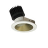 Nora Lighting 4" Iolite LED Round Wall Wash, 1500Lm/2000Lm Varies By Housing, 2700K, Champagne Haze Reflector / Matte Powder White Flange 