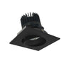 Nora Lighting 4" Iolite LED Square Adjustable Cone Reflector, 1500Lm/2000Lm/2500Lm Varies By Housing, 5000K, Black Reflector / Black Flange 
