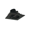 Nora Lighting 4" Iolite LED Square Adjustable Cone Reflector, 10-Degree Optic, 800Lm / 12W, 2700K, Black Reflector / Black Flange 