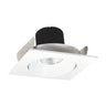 Nora Lighting 4" Iolite LED Square Adjustable Cone Reflector, 800Lm / 14W, 5000K, Matte Powder White Reflector / Matte Powder White Flange 